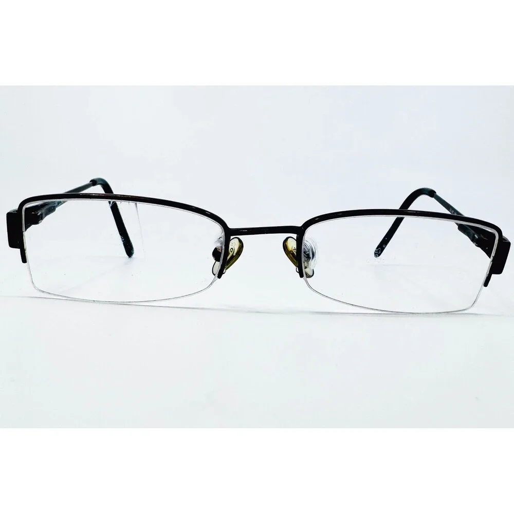 Guess Eyeglasses Frames Brown Semi-Rimless Rectangular GU 1482 BRN 50-19-135